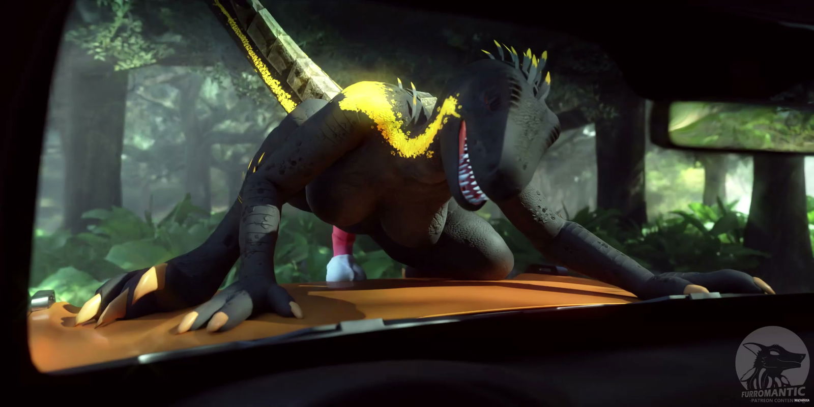 Góc nhìn người chơi khi cưỡi Indoraptor - hentai porno - Video Hentai