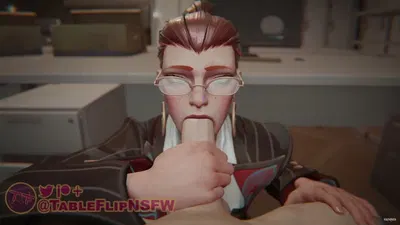 Mamada a Jean Grey debajo de la mesa (TableFlipNSFW) - hentai porno - Video Hentai
