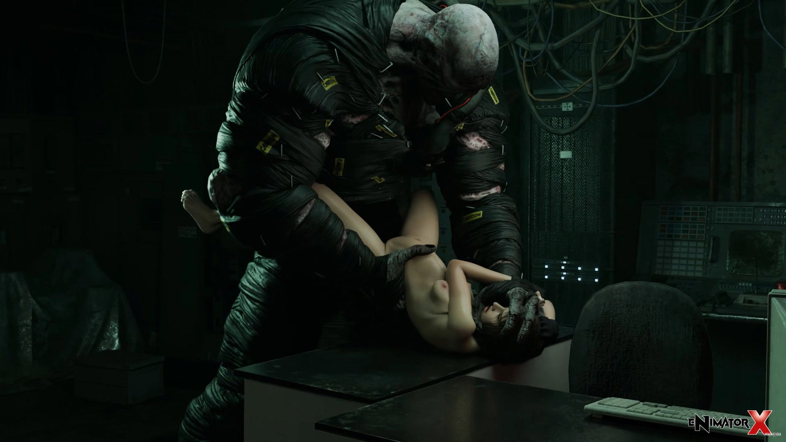 Jill Valentine x Nemesis - Mala situación - hentai porno - Video Hentai