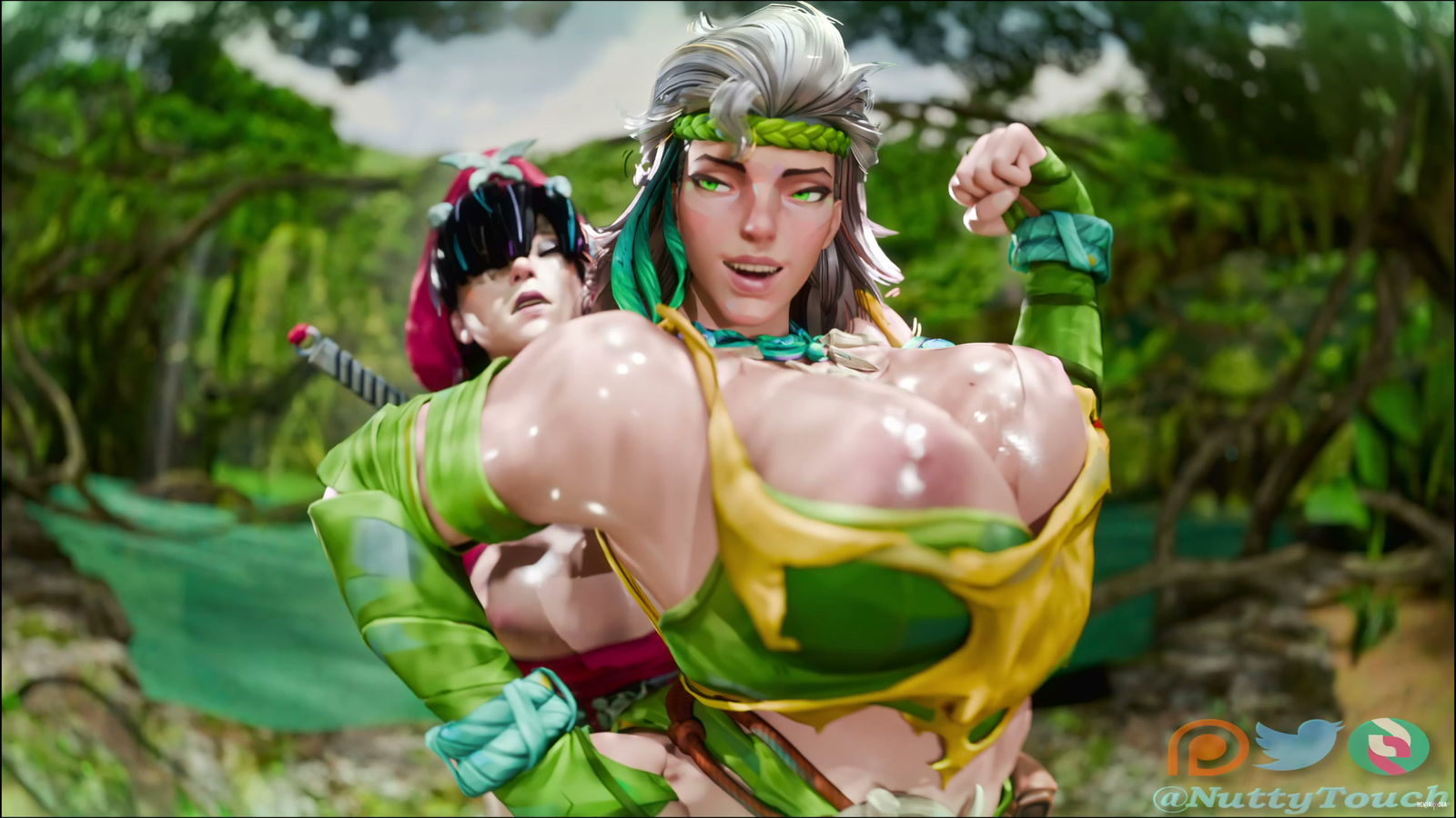 Cơn sốt rừng rậm (Futa/Futa) (NuttyTouch) - hentai porno - Video Hentai