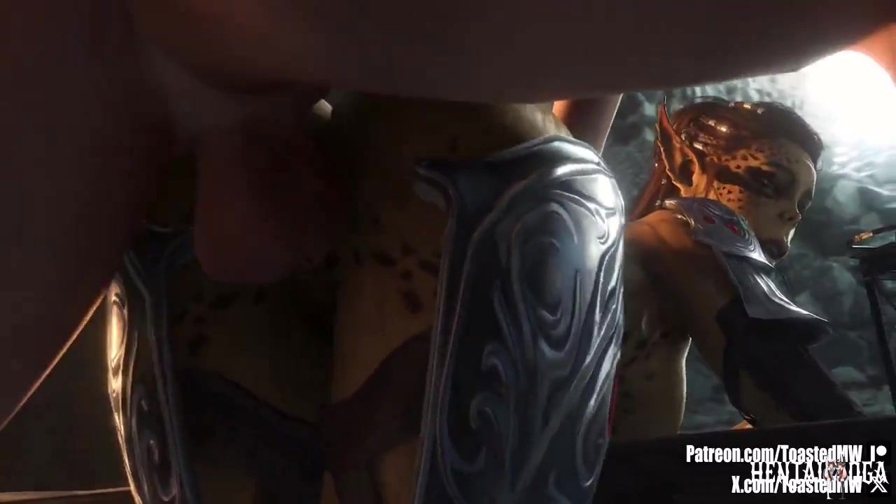 Lae’zel com a buceta molhada sendo fodida em pé, no estilo cachorrinho - porn hentai - Vídeo Hentai