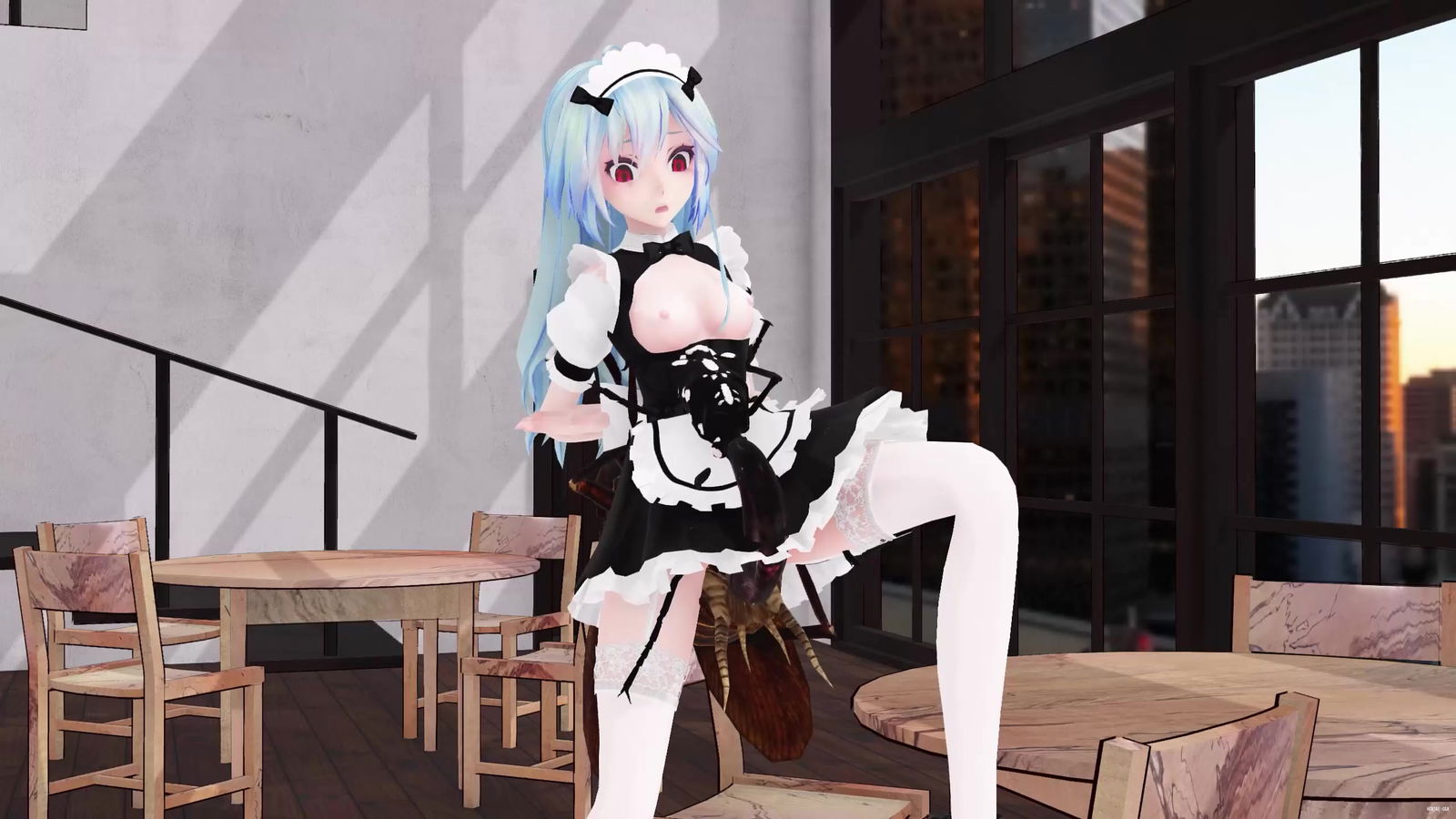 maidmiku &amp; c&ocirc;n tr&ugrave;ng quan hệ t&igrave;nh dục MMD (Phần 02) - hentai porno - Video Hentai