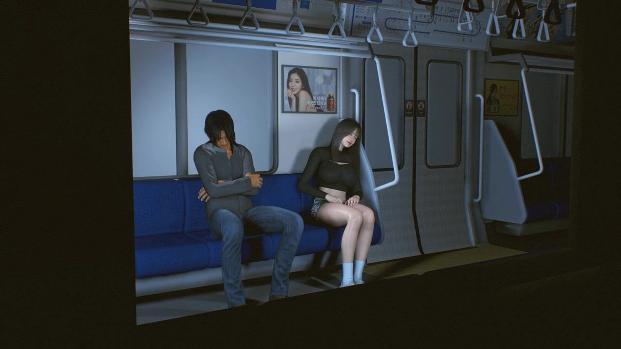 maniac attacked girl in subway in punch - hentai porn - Hentai Video