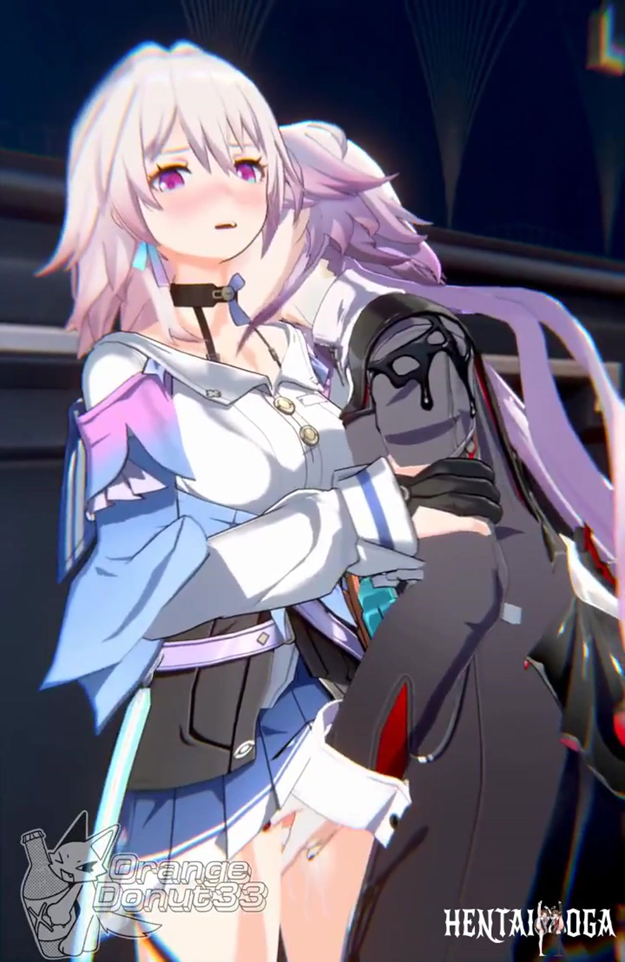 March 7th met Evernight - hentai porno - Video Hentai