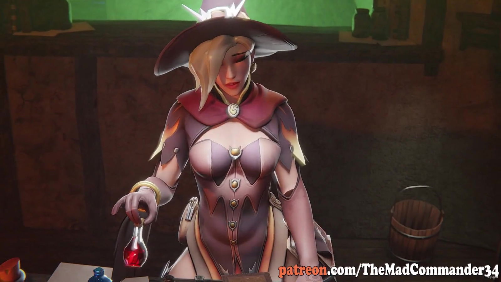 Mercy Collecting Werewolf Cum (part 1) - hentai porn - Hentai Video