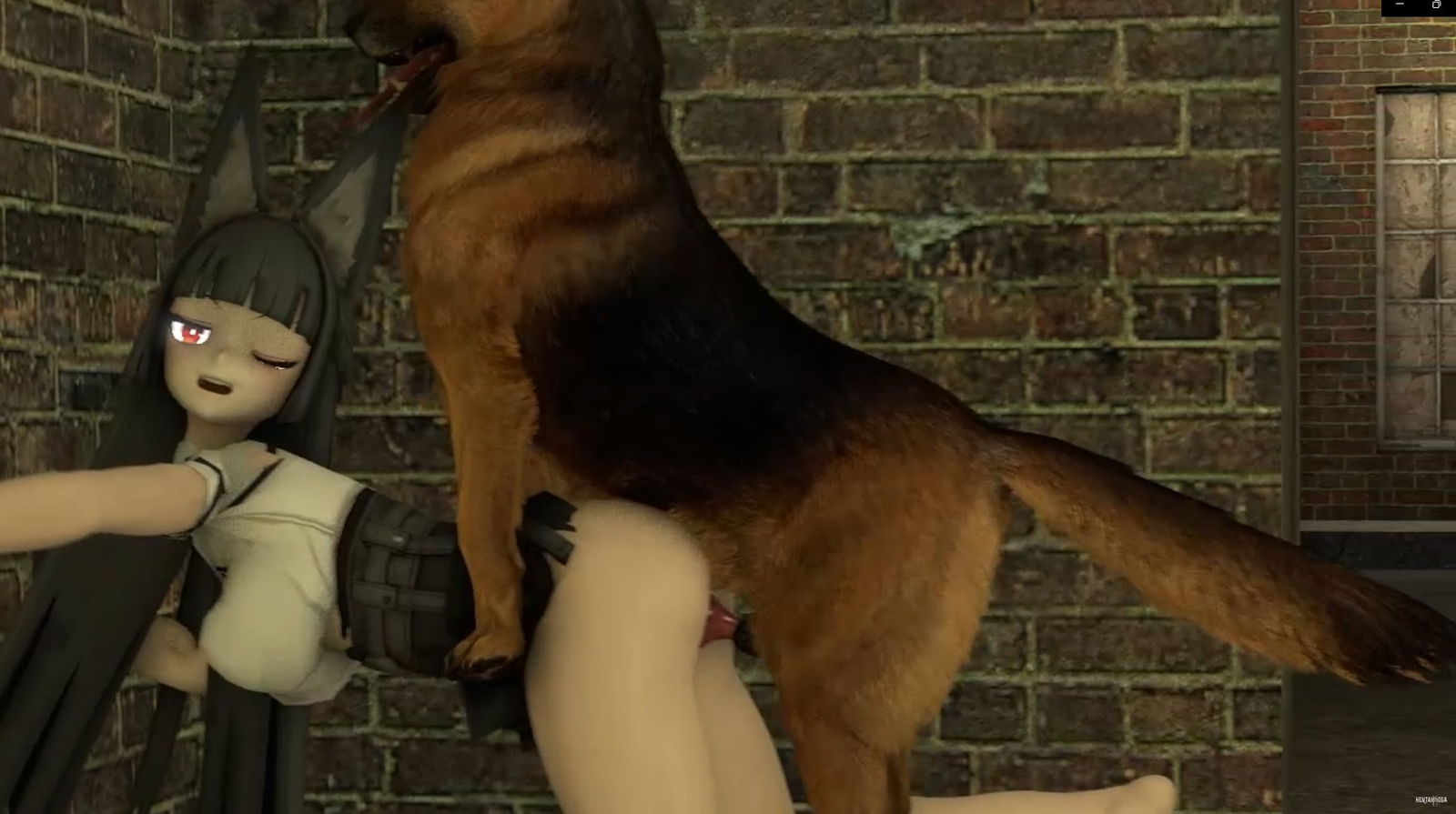 Miyabi fucked by street dog - hentai porn - Hentai Video