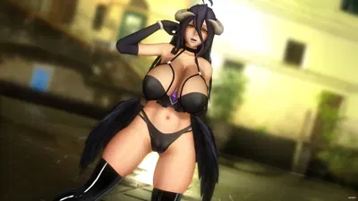 (MMD)Albedo - Happy Halloween (OVERLORD) - porn hentai - Vídeo Hentai