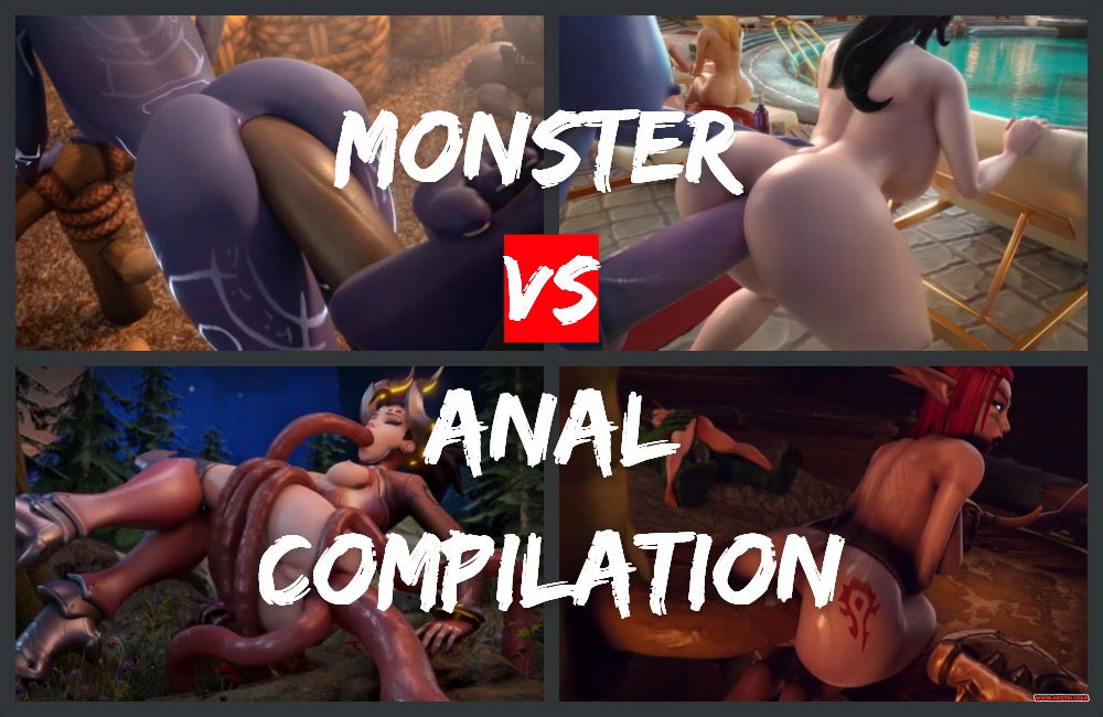 MONSTER vs ANAL - COMPILATION - hentai porn - Hentai Video