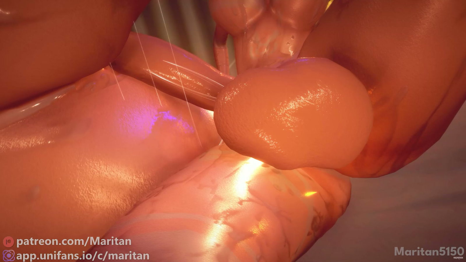 Mualani fucking Varesa's MASSIVE, oily ass ❤❤ (Size Difference) - hentai porn - Hentai Video