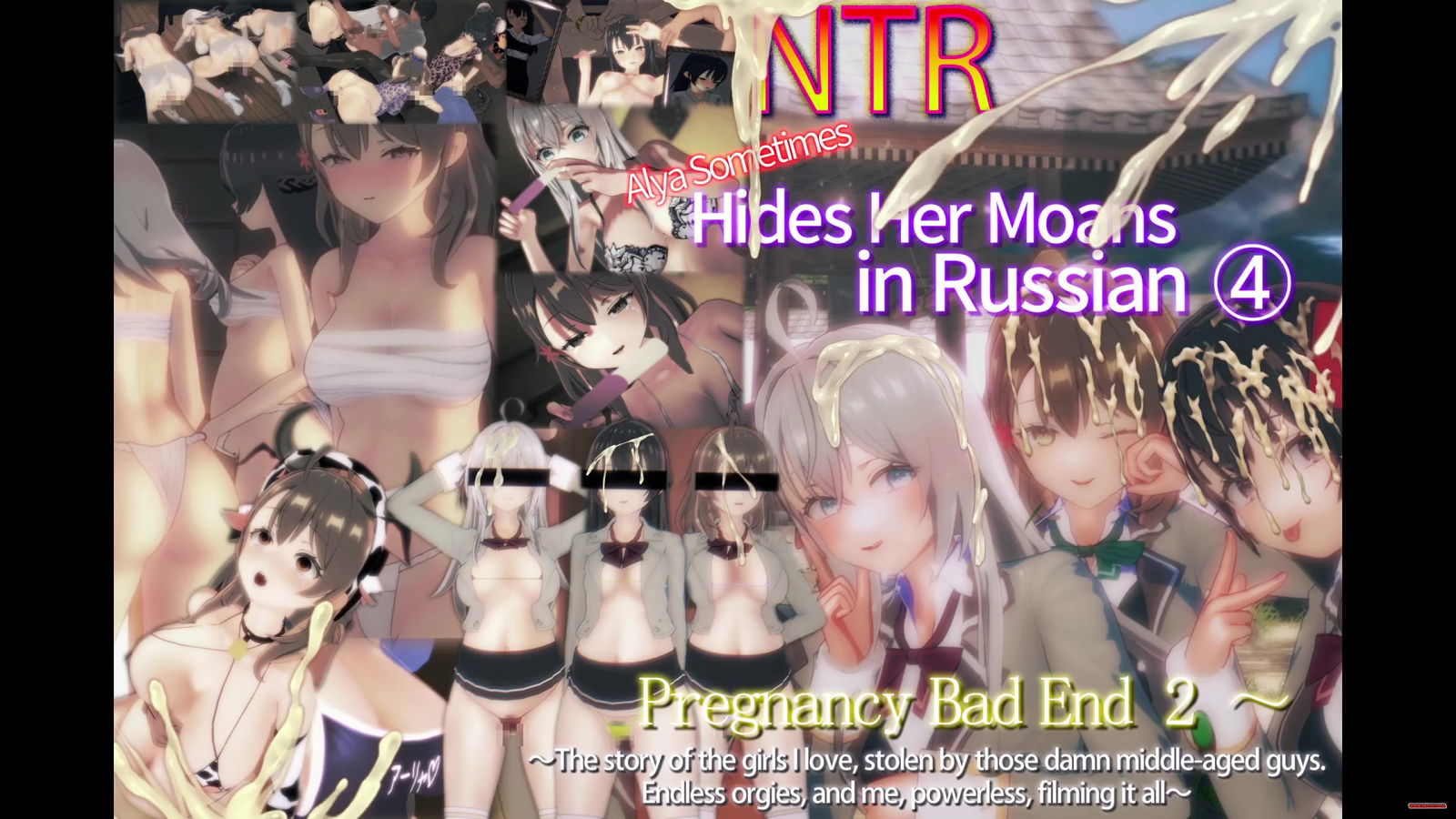 NTR)『Alya④』Pregnancy Bad End 2～The story of the girls I love, stolen by those damn.. - hentai porn - Hentai Video