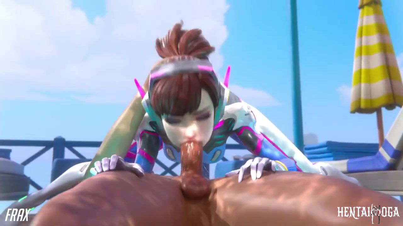 Og D.va đang thực hiện hành vi quan hệ tình dục bằng miệng. - hentai porno - Video Hentai