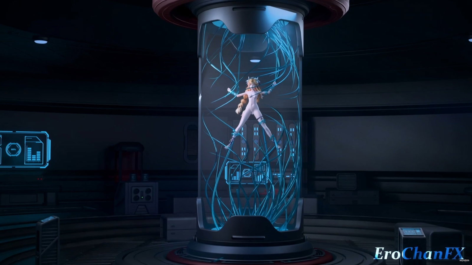 Oh no! Sigrika got stuck inside this tube thing! - hentai porn - Hentai Video