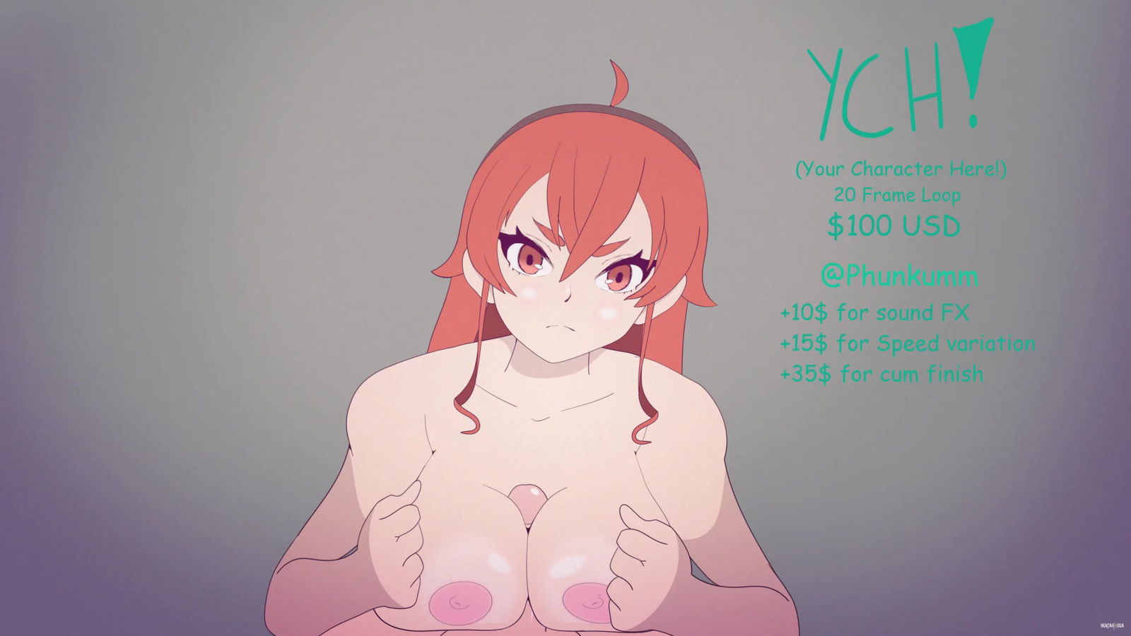 Phunkumm - Eris Greyrat Titfuck Loop (Sonorizado) (Mushoku Tensei NSFW Animation) - porn hentai - V&iacute;deo Hentai