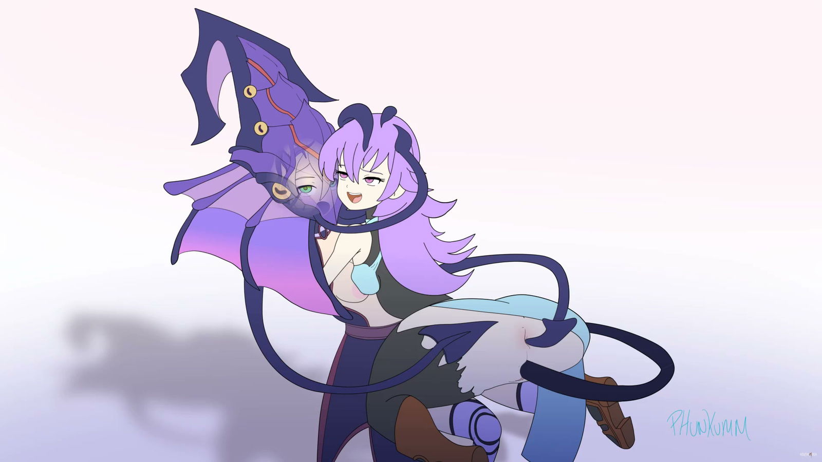 Phunkumm - Воин и ведьма Тентакл DP Кремпай (Контроль разума) (Инди-хентай Га - хентай порно - Хентай Видео