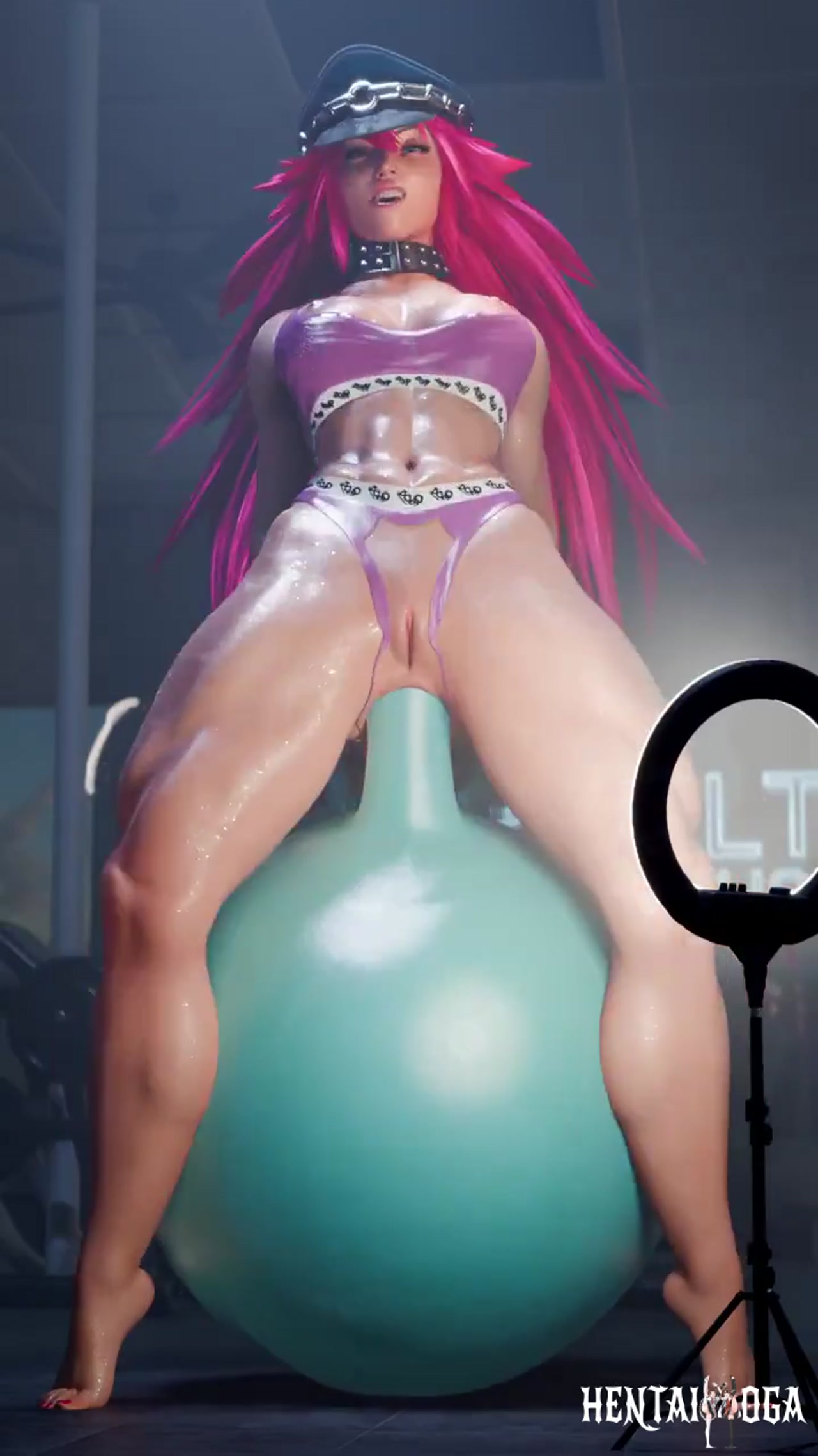 Poison riding a big toy