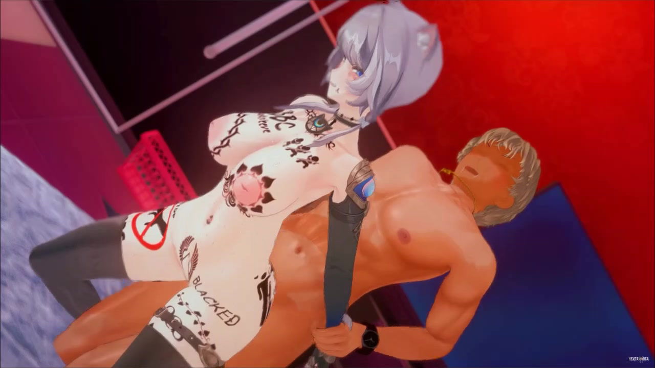 (QOS NTR) HSR Cipher - القطة الفاسقة التي حاولت سرقة مني Black Daddy - هنتاي بورن - فيديو هنتاي