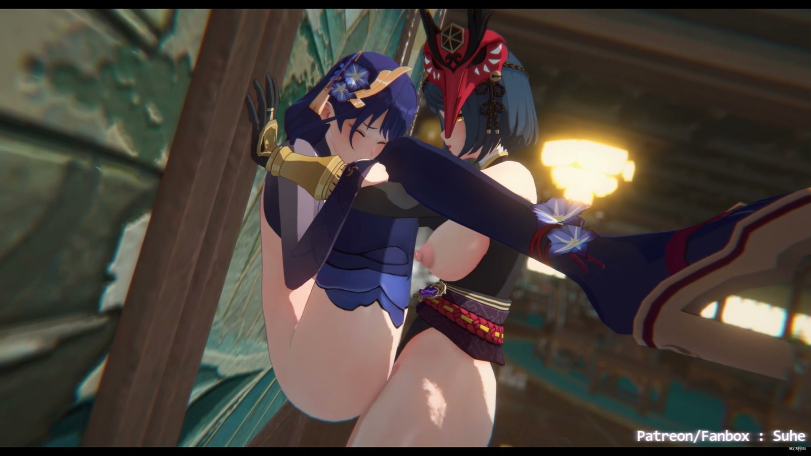 Райден Сёгун × Кудзё Сара (фута) - エロアニメポルノ - エロアニメ動画