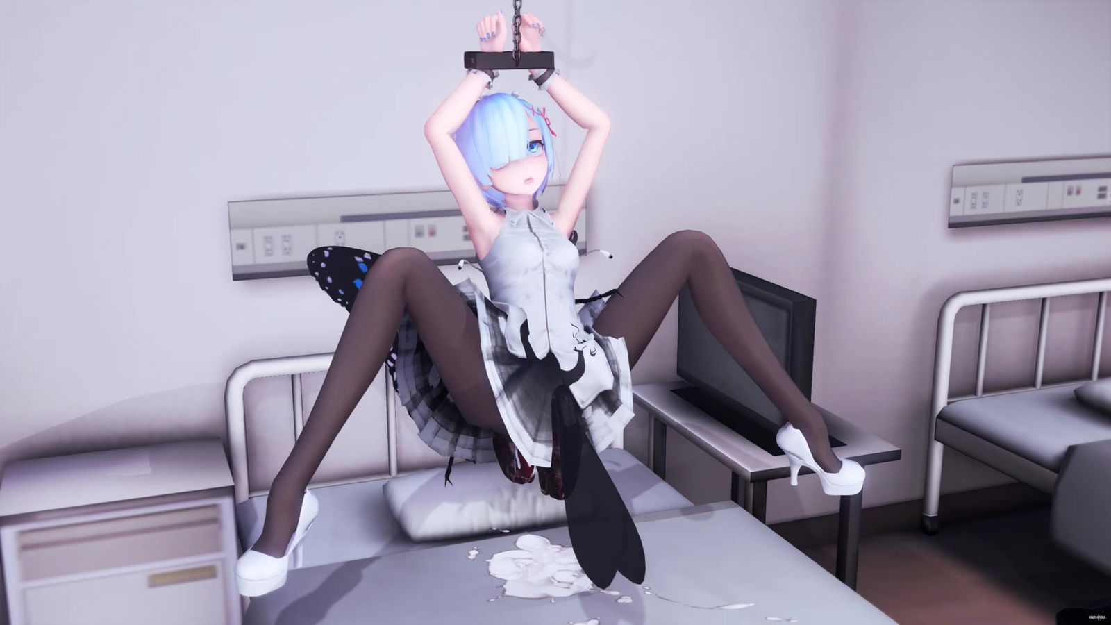 Ram &amp; Rem &amp; c&ocirc;n tr&ugrave;ng giao phối mmd - hentai porno - Video Hentai