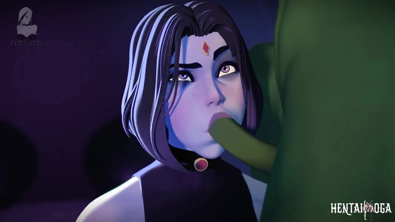 Raven sucking off Beastboy