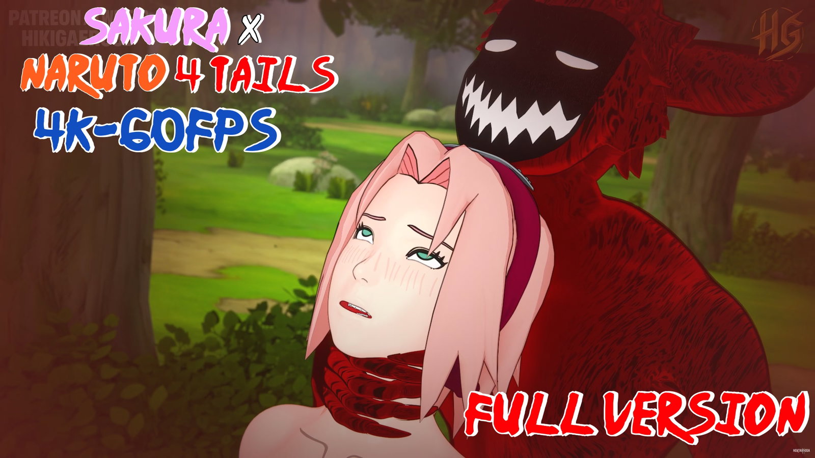 Sakura x Naruto: Kyuubi de quatro caudas (HIKIGAERU3D) - porn hentai - Vídeo Hentai