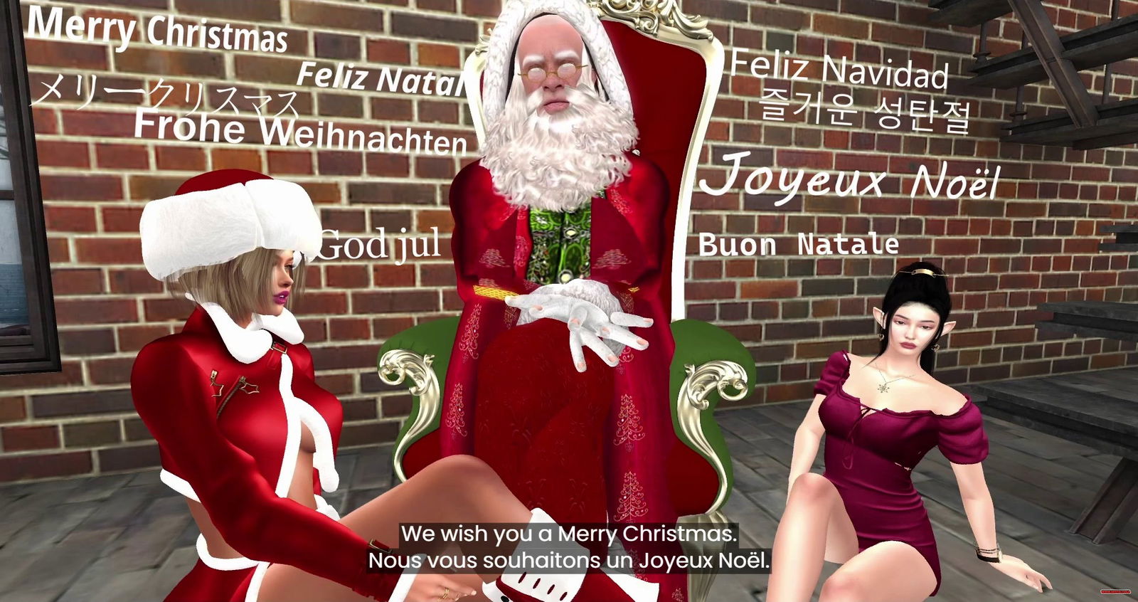 Santa's young wife fucks with elves - hentai porn - Hentai Video