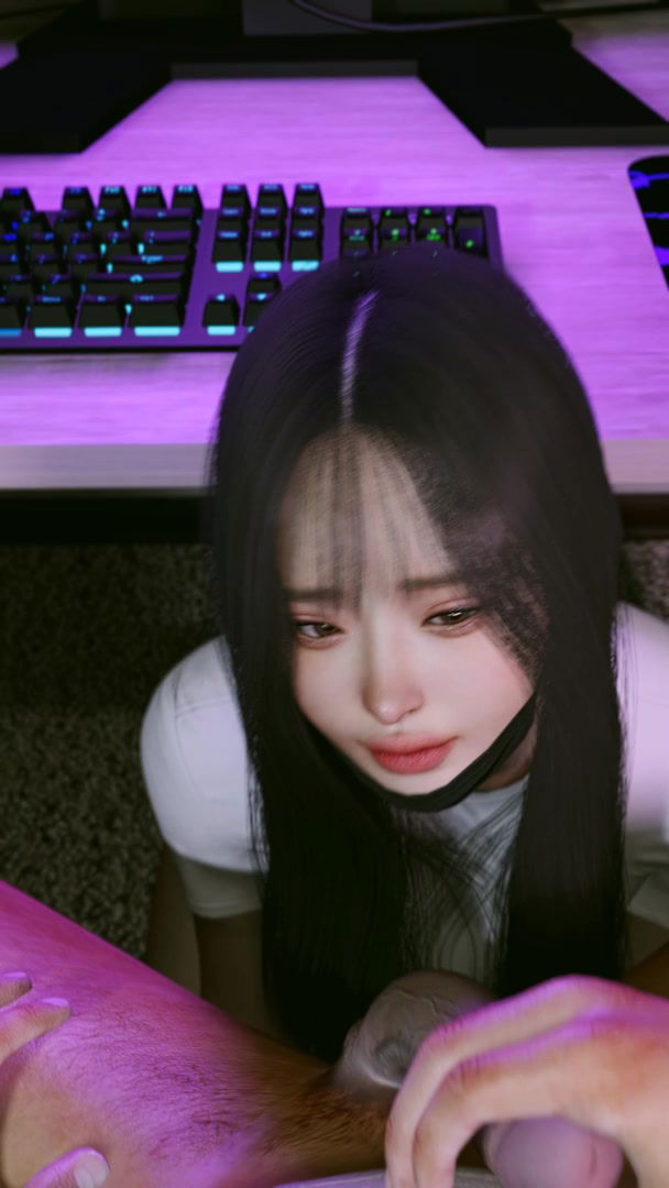 sexy girl forced to suck dick under desk - hentai porn - Hentai Video