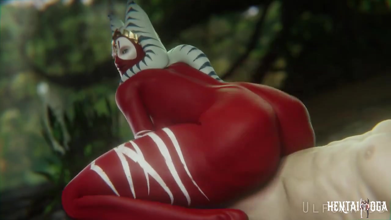 Shaak Ti in reverse cowgirl ride