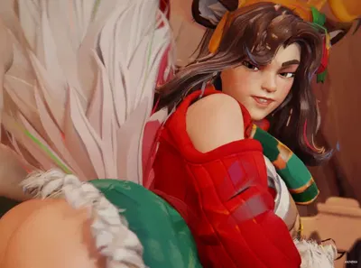 عيد الميلاد المجنون للفتاة السنجاب (TableFlipNSFW) - hentai porn - Hentai Video