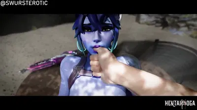 Summer Widowmaker fucked on the beach - hentai porn - Hentai Video