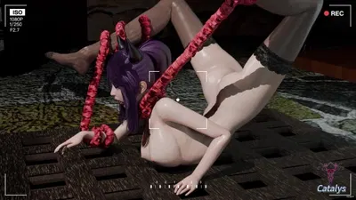 巨大ワームの苗床:Violet - hentai porn - Hentai Video