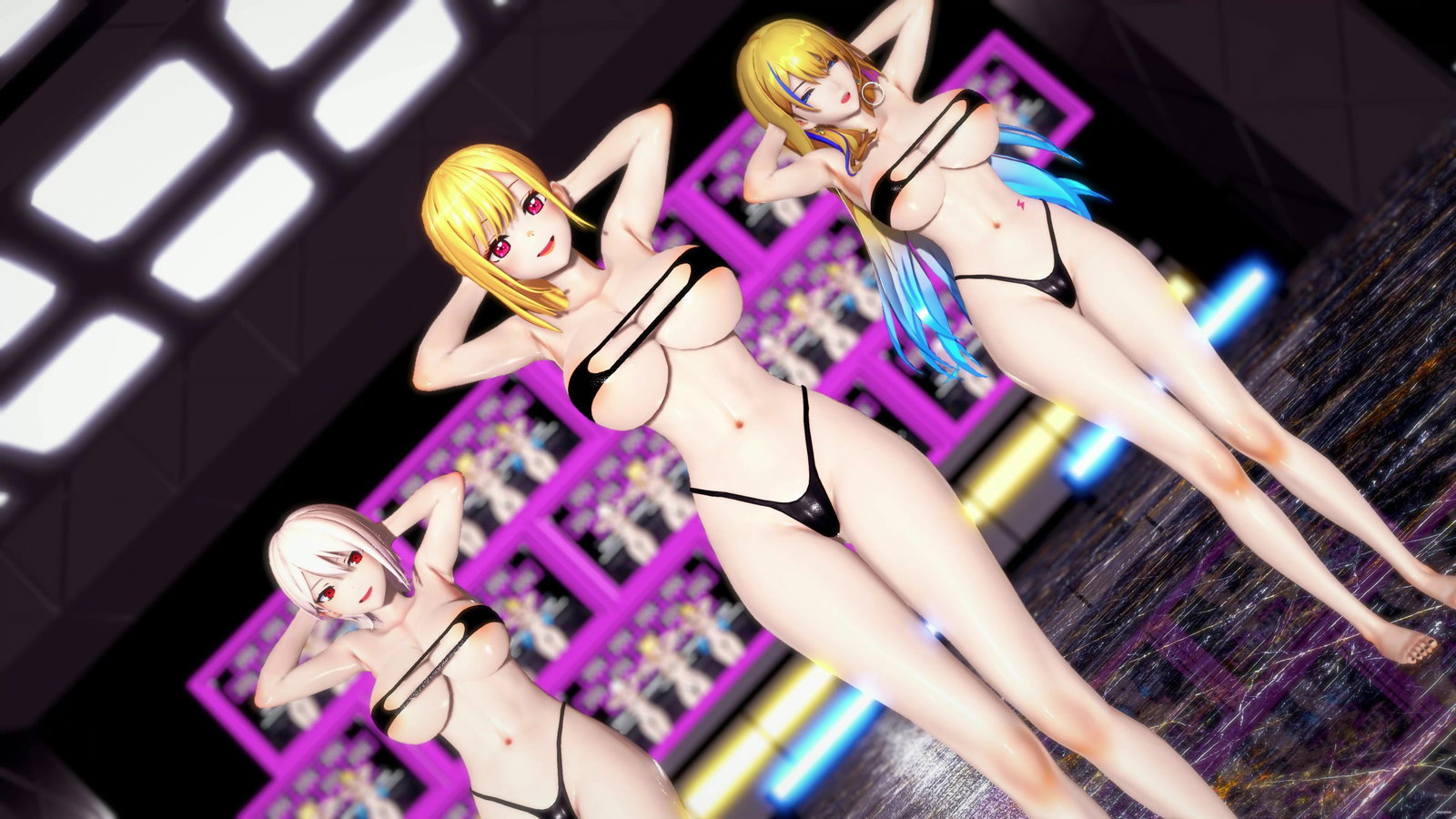 Waist swing dance Marin x Alice x serval - hentai porn - Hentai Video