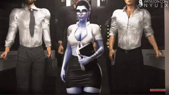 Widowmaker Office Slut Gets Gangbanged by Big White Cocks (NyueX)(4K) - hentai porn - Hentai Video