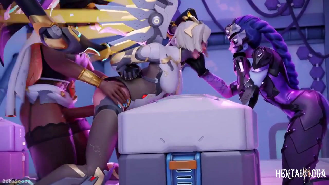 Widowmaker assistindo Futa Domina transando com Mercy - porn hentai - Vídeo Hentai