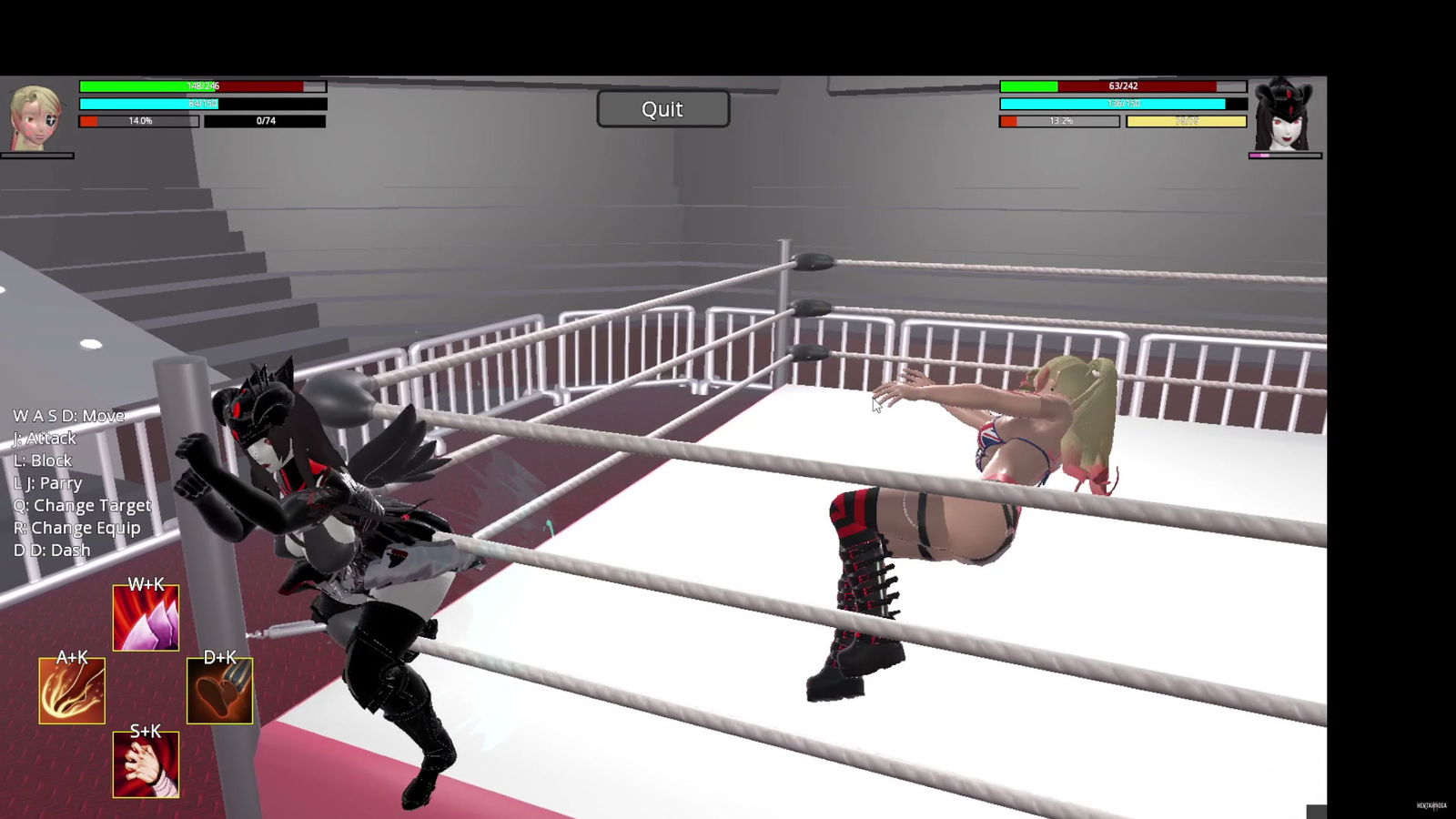 WWFL- KAIRI VS NEPETHYS - hentai porn - Hentai Video