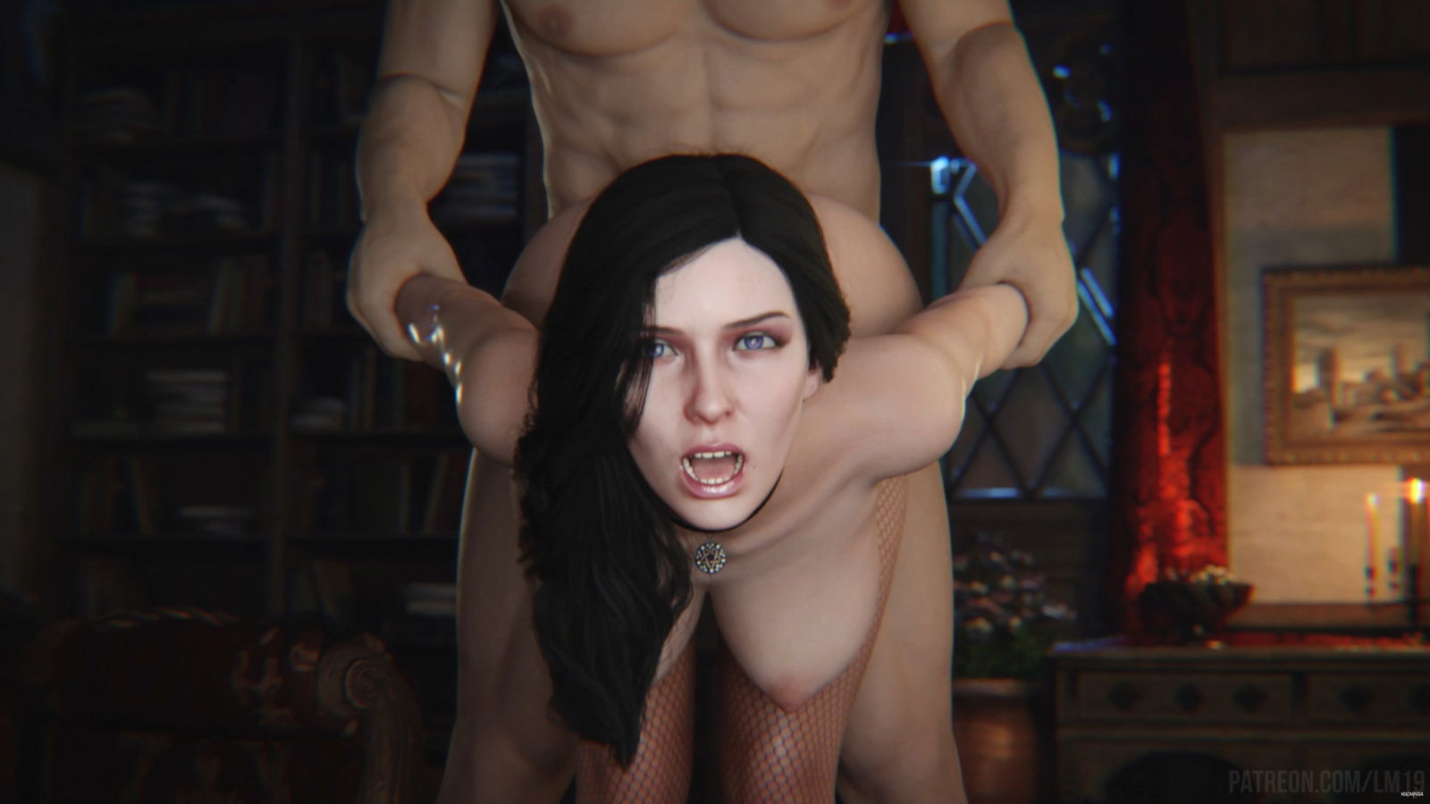 Йеннифер сзади (белая) (LM19) (4K60FPS) - хентай порно - Хентай Видео