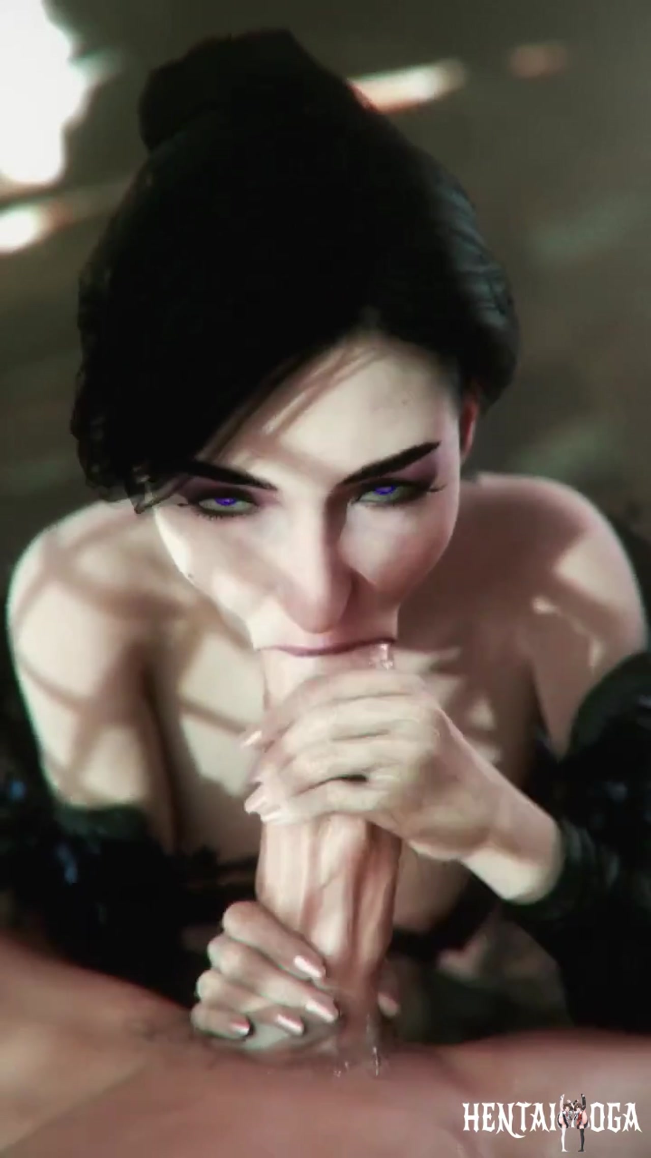 Yennefer show off her bj skill - hentai porn - Hentai Video