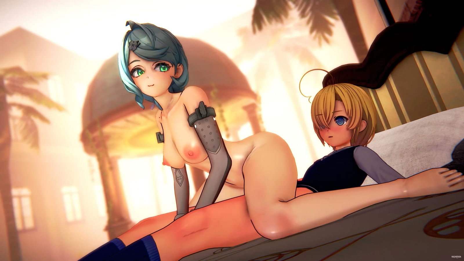 (ZZZ) Cama para exterior (Alezonyth) - porn hentai - Vídeo Hentai